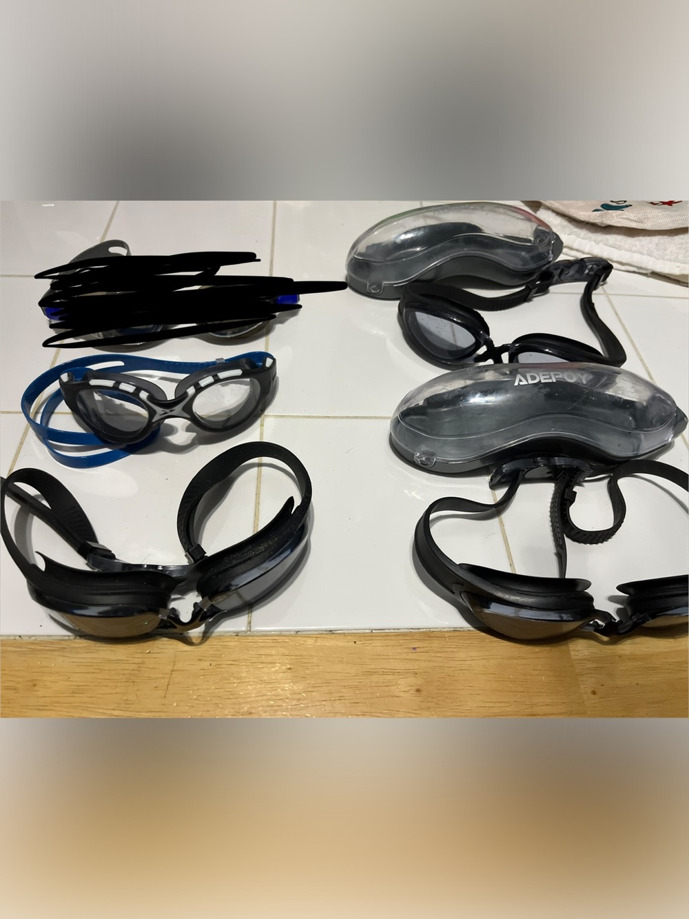 Speedo Kids Swim Goggles Set - Black and Blue
